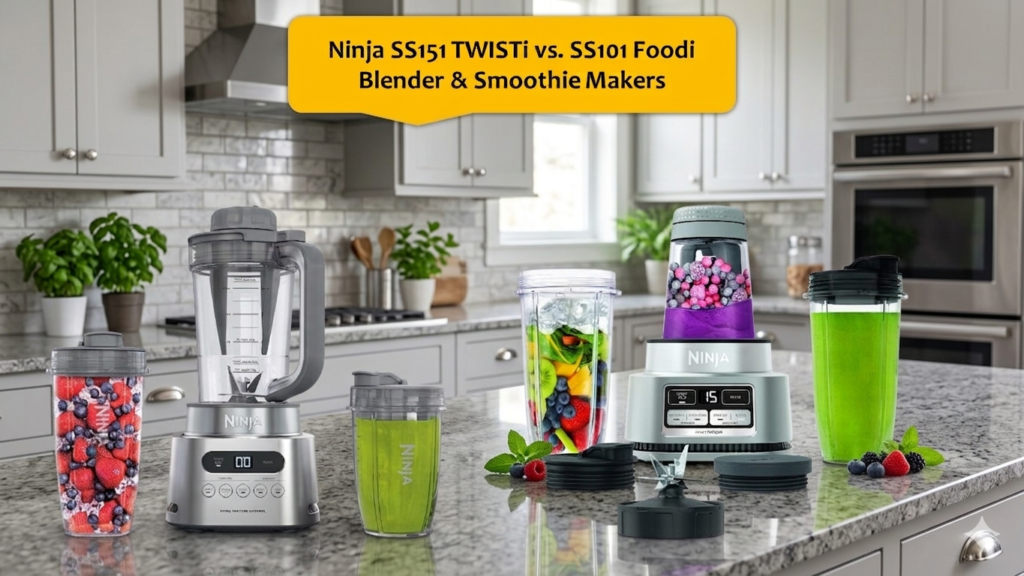 Ninja SS151 TWISTi vs. SS101 Foodi Blender & Smoothie Makers